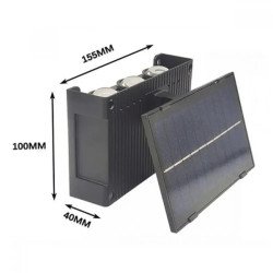 Соларна стенна лампа с 6 LED панела отгоре