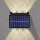 Соларна стенна лампа с 6 LED панела отгоре
