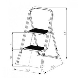 Стълба домакинска две стъпала метална