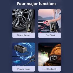 Стартиращо устройство за автомобил Jump Starter и компресор за гуми, 8000mAh