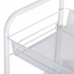 Стелаж на колела Ziel с 4 нива,бял 27x48x84cм