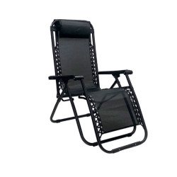 Стол релакс-черен-памучен плат 600D-165х65х110см