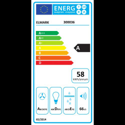 Т- образен аспиратор за стенен монтаж EL-90M79BL 800m³h, сребристчерен