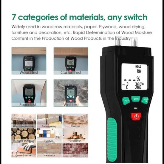 Цифров влагомер за различни повърхности, дърво, строителни материали и др