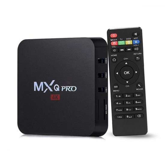 Тв бокс MXQ PRO с 1GB RAM, 8GВ ROM, WiFi, 4K + телевизии и филми