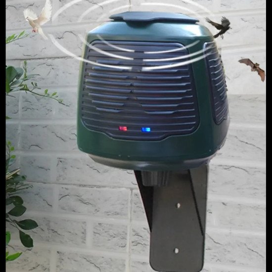 Ултразвуков електронен апарат за прогонване на лястовици, чайки, гларуси, кълвачи, гризачи и къртици с 8 говорителя