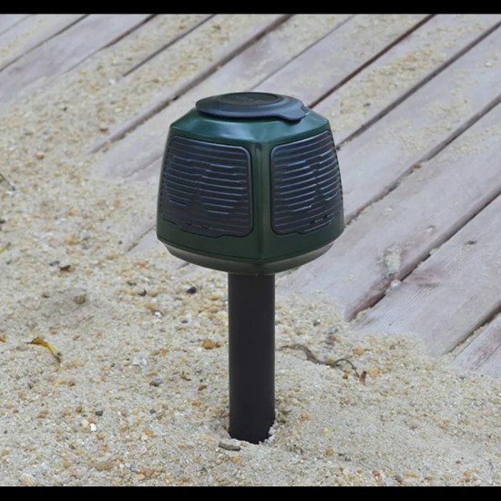 Ултразвуков електронен апарат за прогонване на лястовици, чайки, гларуси, кълвачи, гризачи и къртици с 8 говорителя