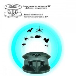 Уред против гризачи и насекоми с 3D звук и ултразвук COMBOSONIC 3D STEREO WAVE PESTREPELLER