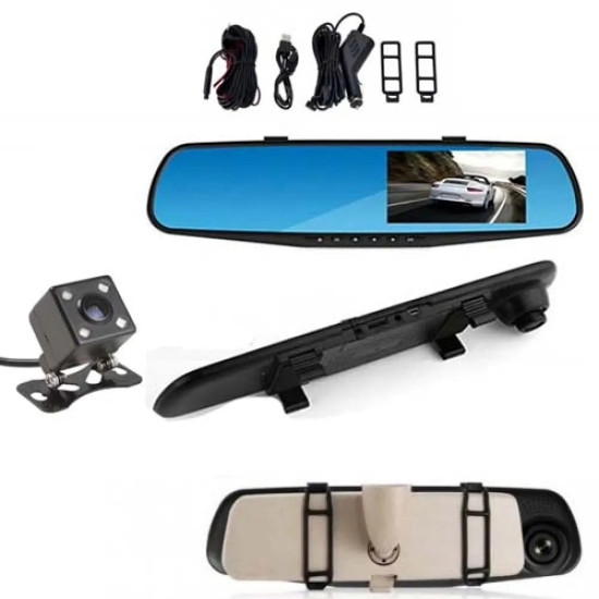 ВИДЕОРЕГИСТРАТОР ОГЛЕДАЛО С ДОПЪЛНИТЕЛНА КАМЕРА ЗА ЗАДНО ВИЖДАНЕ