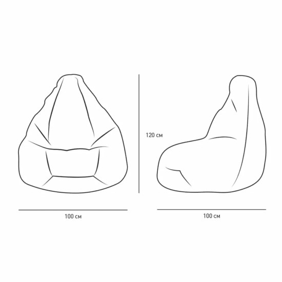 ВОДОУСТОЙЧИВА ДАМАСКА – ПУФ ГОЛЯМА КРУША