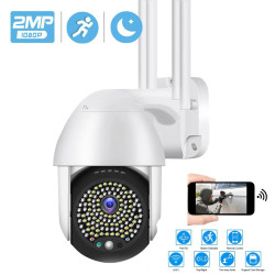 ВОДОУСТОЙЧИВА ВЪРТЯЩА КАМЕРА WIFI FULL HD 1080p 68 LED 320°