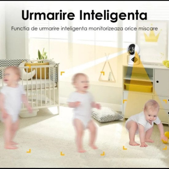 Вътрешна камера за наблюдение с инфрачервена връзка и едновременно наблюдение на две зони