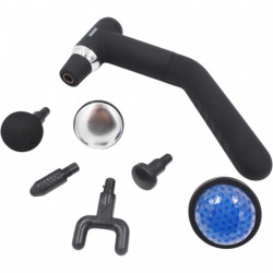 Вибромасажор с удължител, 6 приставки и 6 скорости, Масажен пистолет