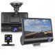 Видеорегистратор Full HD 1080P с 3 камери, дисплей 4 инча