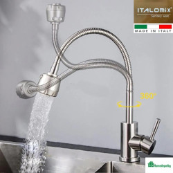 Висококачествена Батерия ITALOMIX JST-W, Самостояща С Гъвкаво Рамо И Душ Функция