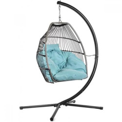 Висящ ратанов 104х138х204см стол с възглавници MPA-WY-150