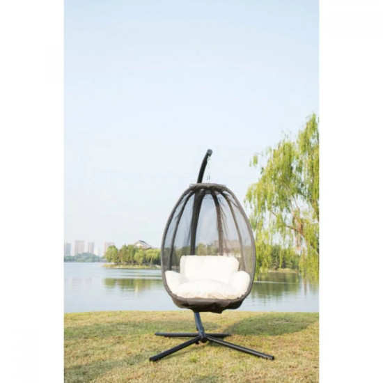 Висящ ратанов 135х108х198см стол с възглавници MPA-WY-138-1