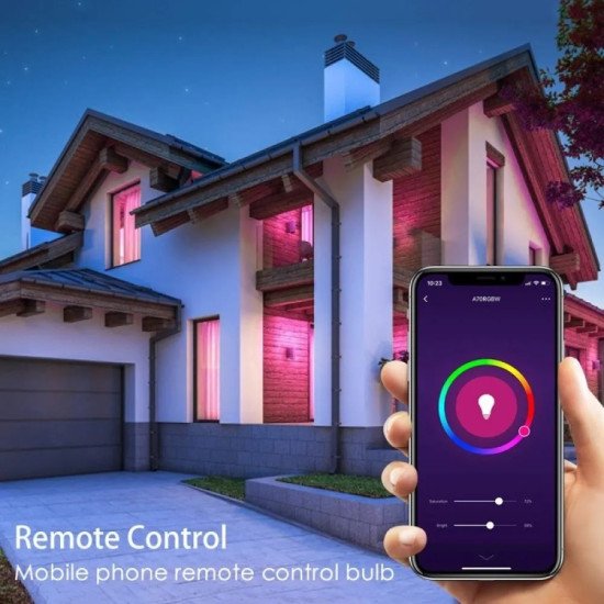 Wi Fi интелигентна крушка 9W - E27 RGBCW, LED Димируема крушка