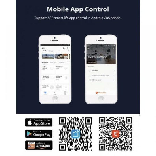 Wi Fi smart магнитен сензор за прозорци и врати - Smart Life Alexa и Google Home