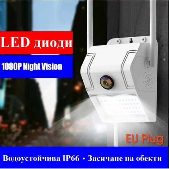 Wi-fi камера с осветление 2 в 1