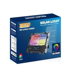 Многоцветен соларен прожектор с отделен панел 800W
