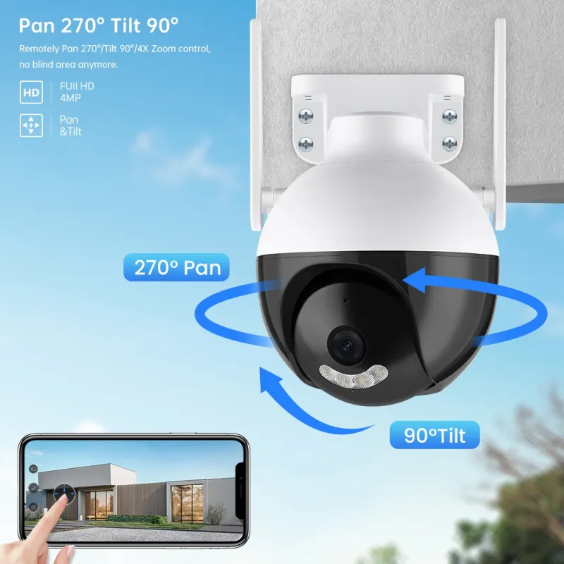 2 БРОЯ КУПОЛНА КАМЕРА COBRA SMART SPHERE - 4MP - 4LED – Видеонаблюдение | TopZone.bg