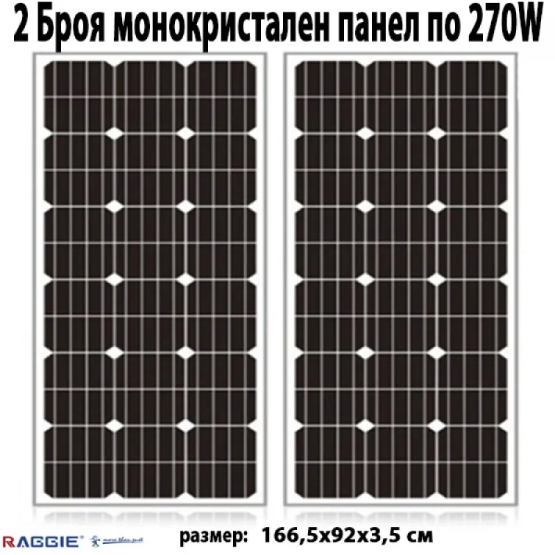 2 Броя монокристален слънчев панел RAGGIE 270W – Соларни панели | TopZone.bg