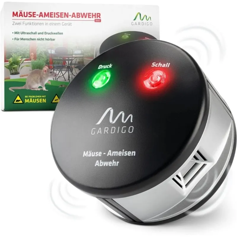 2 Броя ултразвуков уред против мишки, плъхове и мравки Gardigo Mouse Repellent Duo – Борба с вредители | TopZone.bg