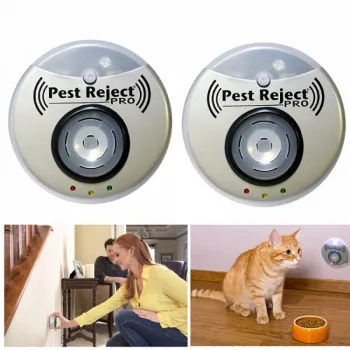 2 Броя ултразвуково устройство Pest Reject PRO против насекоми,мишки и всякакви вредители