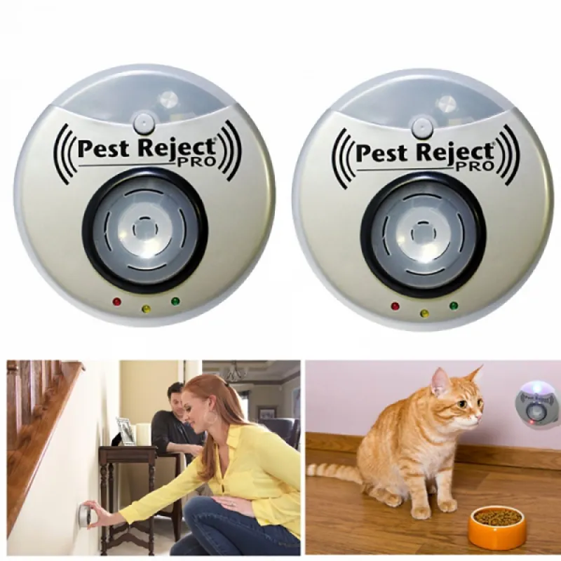 2 Броя ултразвуково устройство Pest Reject PRO против насекоми,мишки и всякакви вредители – Борба с вредители | TopZone.bg