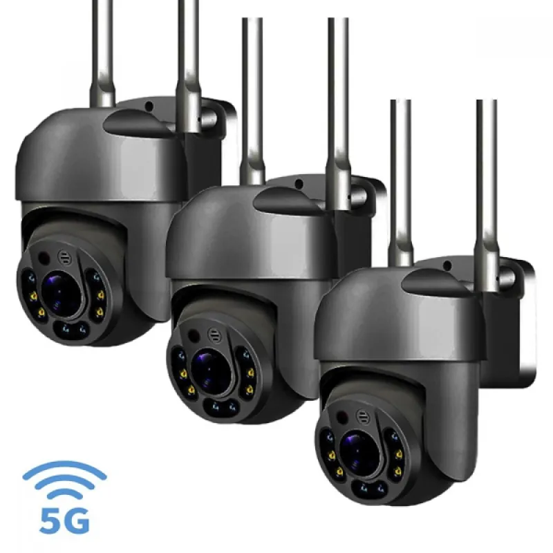 3 БРОЯ КУПОЛНА БЕЗЖИЧНА КАМЕРА COBRA 8 LED 5G – Видеонаблюдение | TopZone.bg
