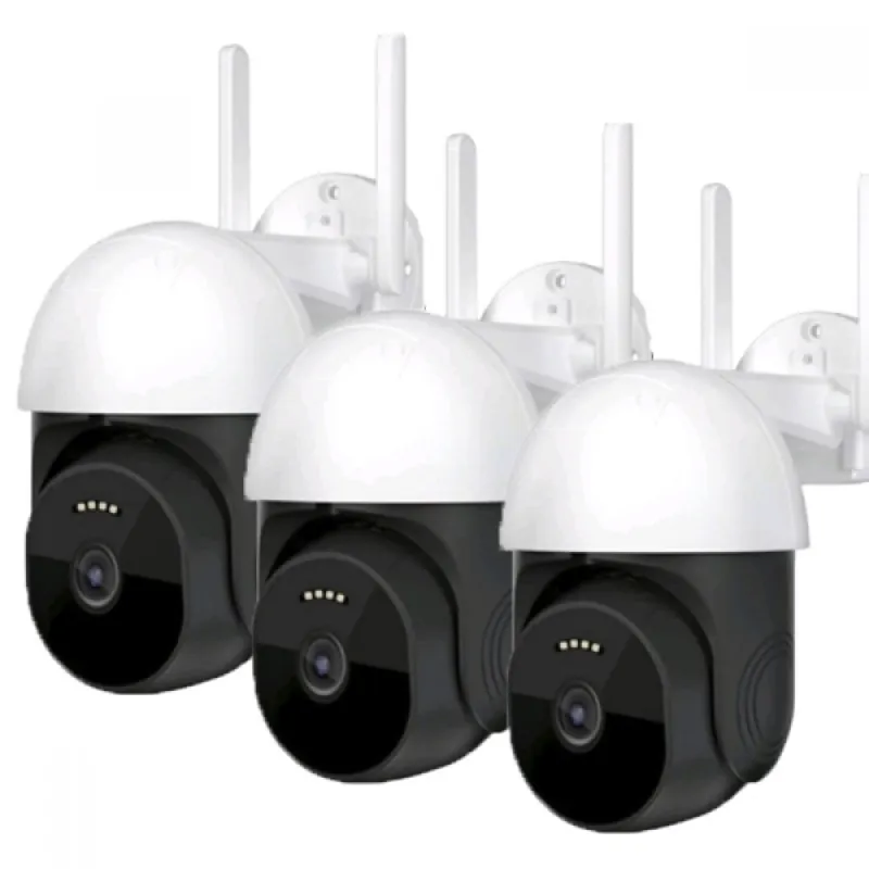3 Броя смарт охранителна камера 4G 360° IP PTZ – Видеонаблюдение | TopZone.bg