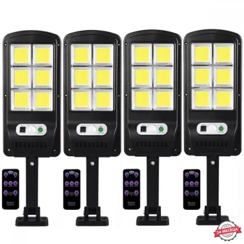 4бр.LED COB Соларна сензорна лампа 600W с дистанционно