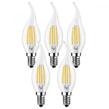 5 БРОЯ ДИМИРУЕМА LED FILAMENT ЛАМПА FLAME 5W E14 2700K