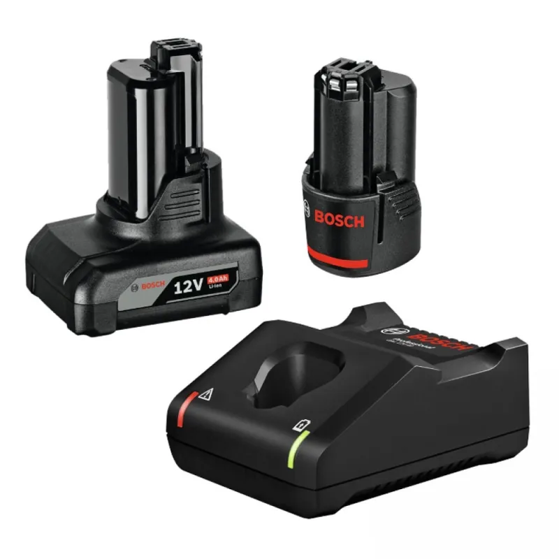 Bosch Батерия акумулаторна Li-Ion със зарядно устройство 12 V, 2/4 Ah, 2 бр., GBA 12 V – Инструменти | TopZone.bg