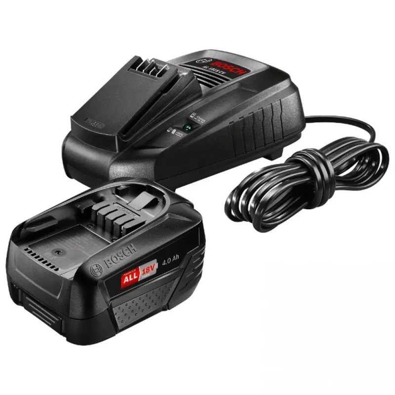 Bosch Батерия акумулаторна Li-Ion със зарядно устройство 18 V, 4 Ah, PBA 18 V – Инструменти | TopZone.bg