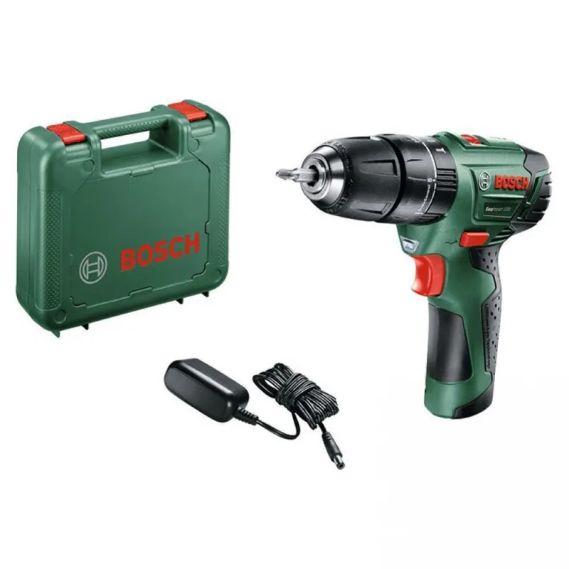 Bosch Бормашина винтоверт акумулаторна ударна с батерия и зарядно, 12 V, 1.5 Ah, 30 Nm, 0-10 мм, EasyImpact 1200 – Инструменти | TopZone.bg
