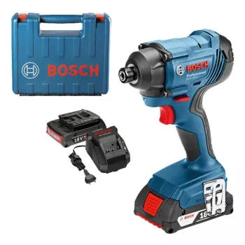 Bosch Гайковерт акумулаторен ударен 18 V, 2 Ah, 160 Nm, 1/4", GDR 180-LI
