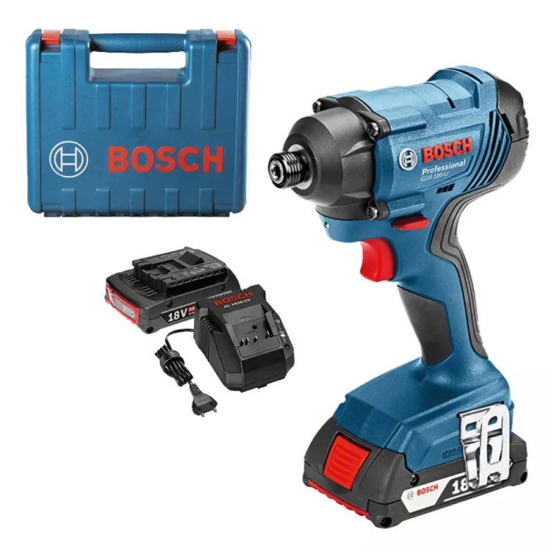 Bosch Гайковерт акумулаторен ударен 18 V, 2 Ah, 160 Nm, 1/4, GDR 180-LI – Инструменти | TopZone.bg
