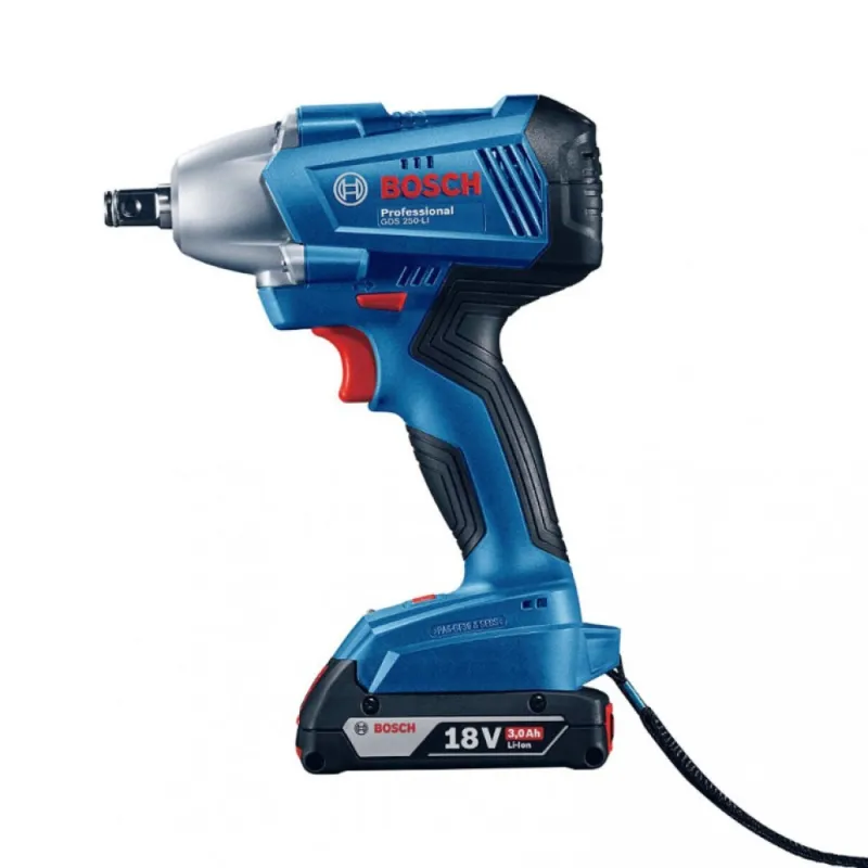 Bosch Гайковерт акумулаторен ударен 18 V, 3 Ah, 250 Nm, 1/2, GDS 250 Li – Инструменти | TopZone.bg