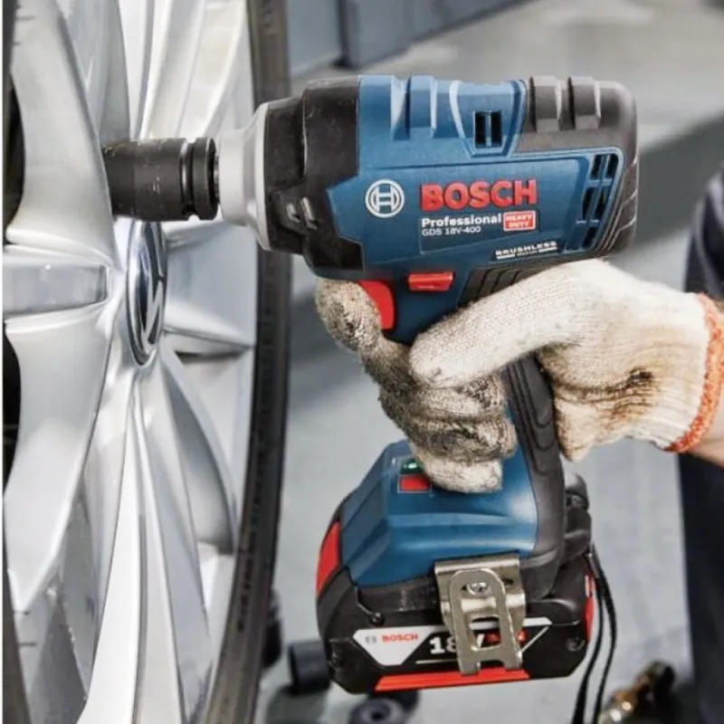 Bosch Гайковерт акумулаторен ударен 18 V, 5 Ah, 400 Nm, 1/2, GDS 18V-400 – Инструменти | TopZone.bg