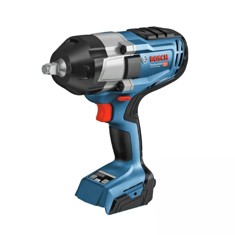 Bosch Гайковерт акумулаторен ударен без батерия и зарядно, 18 V, 1000 Nm, 1/2, GDS 18 V-1000 – Инструменти | TopZone.bg