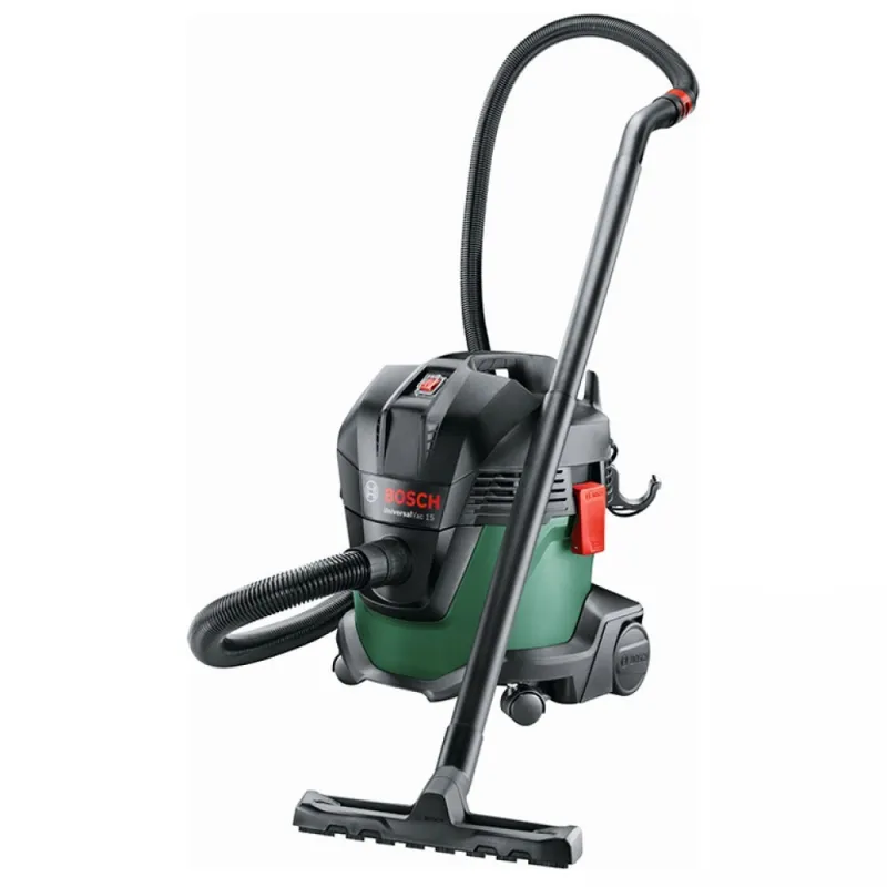 Bosch Прахосмукачка електрическа за сухо и мокро почистване 1000 W, 3900 л/мин, 35 мм, UniversalVac 15 – Дом | TopZone.bg