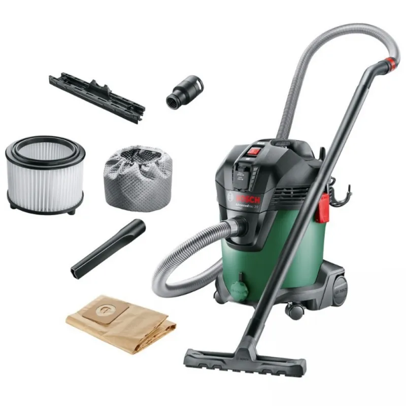 Bosch Прахосмукачка електрическа за сухо и мокро почистване 1200 W, 4200 л/мин, 35 мм, AdvancedVac 20 – Дом | TopZone.bg
