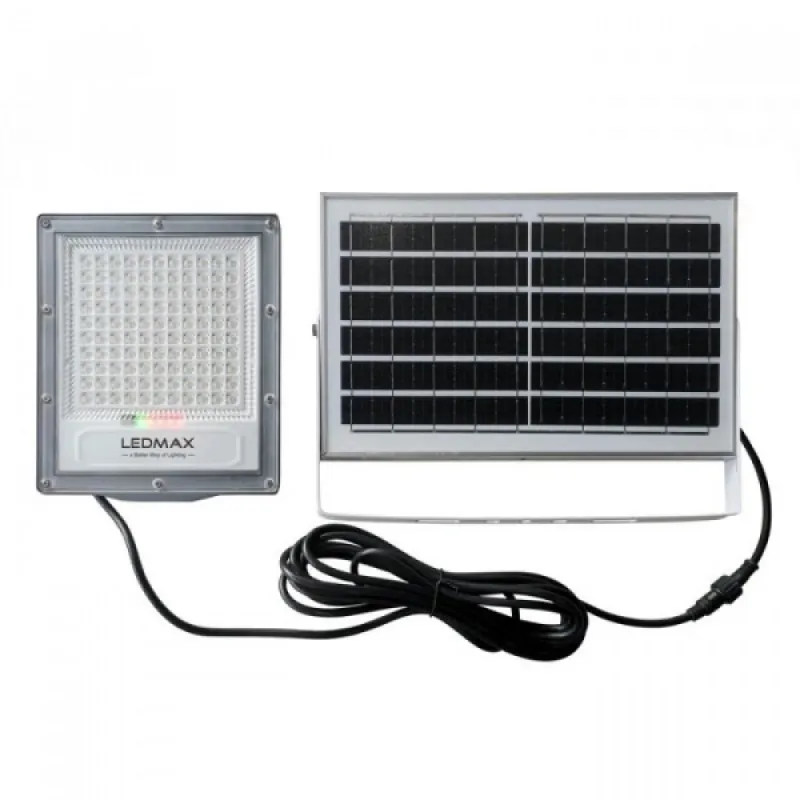 LED соларен прожектор, 200W с панел 20W и дистанционно управление – Улично осветление | TopZone.bg