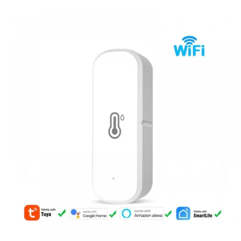 Wi Fi smart сензор за влажност и температура, Температура -20 до +60, Влажност 0 до 100% – Дом | TopZone.bg