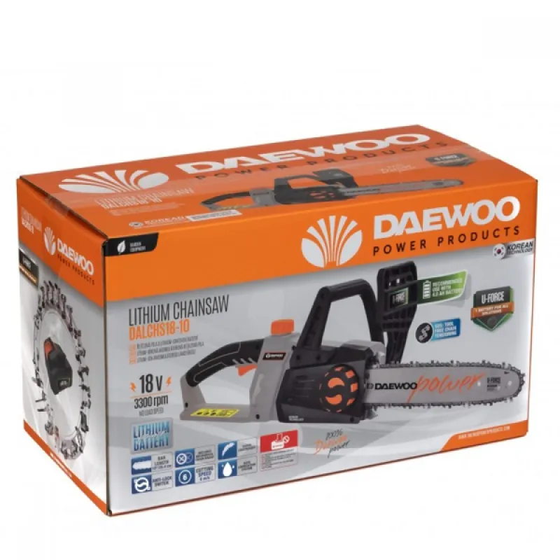 Акумулаторен верижен трион Daewoo DALCHS18-10 – Резачки | TopZone.bg