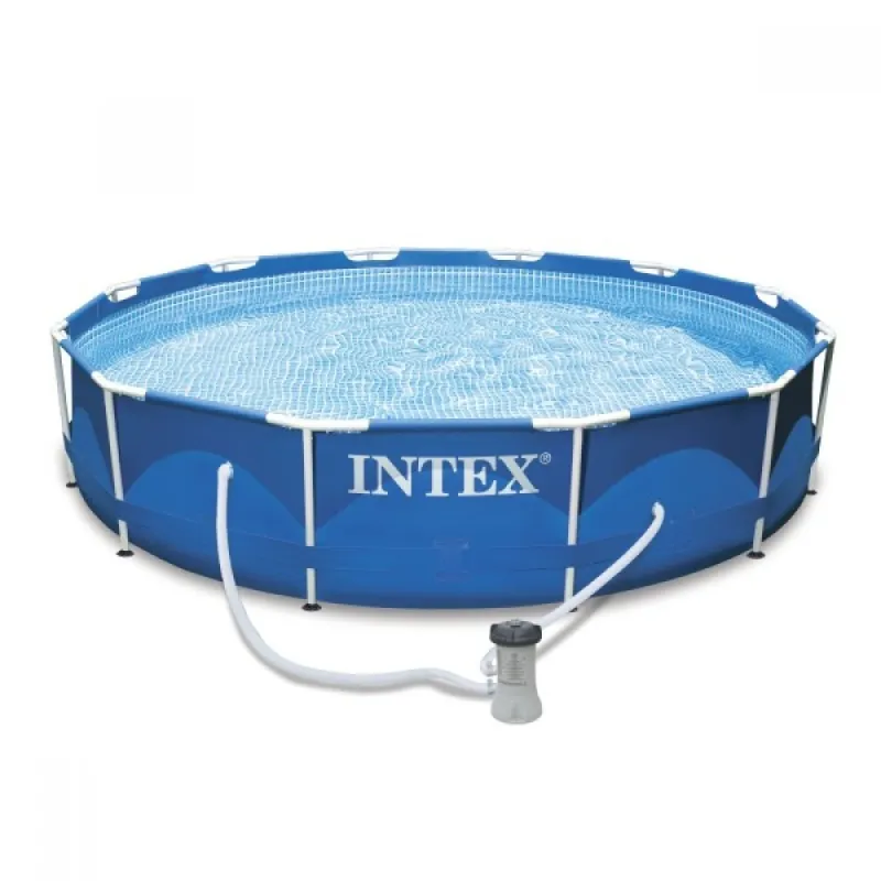 Басейн 3.66х0.76м Intex 28212 Metal Frame с метална рамка к-кт помпа и филтър – Басейни | TopZone.bg