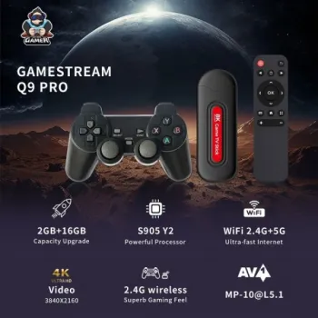 Безжична ретро конзола Q9Pro с Android 16 40000+ игри