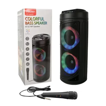 Безжична тонколона ZQS2601 2х6,5inch и микрофона